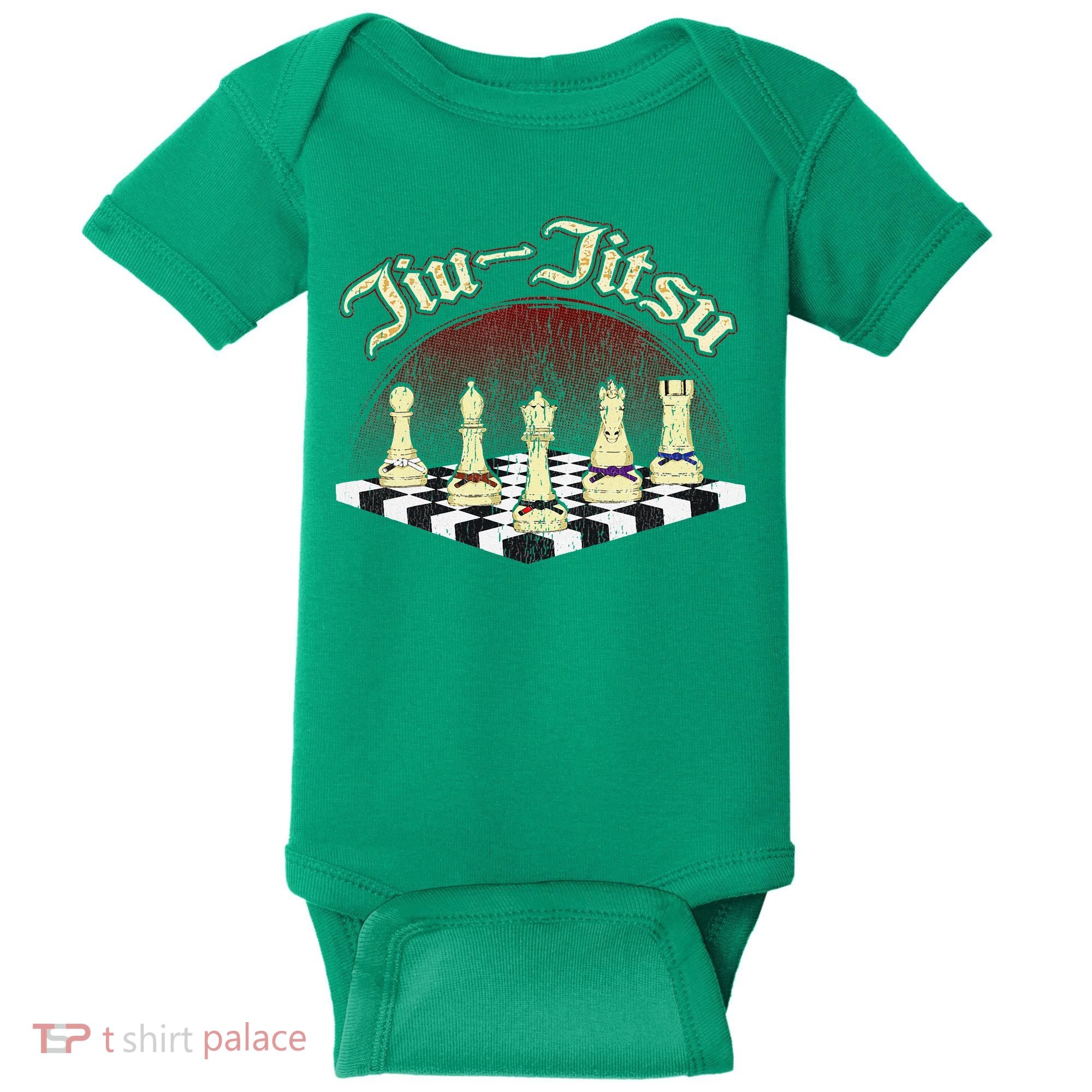 Brazilian Jiu Jitsu Chess Black Belt Baby Bodysuit