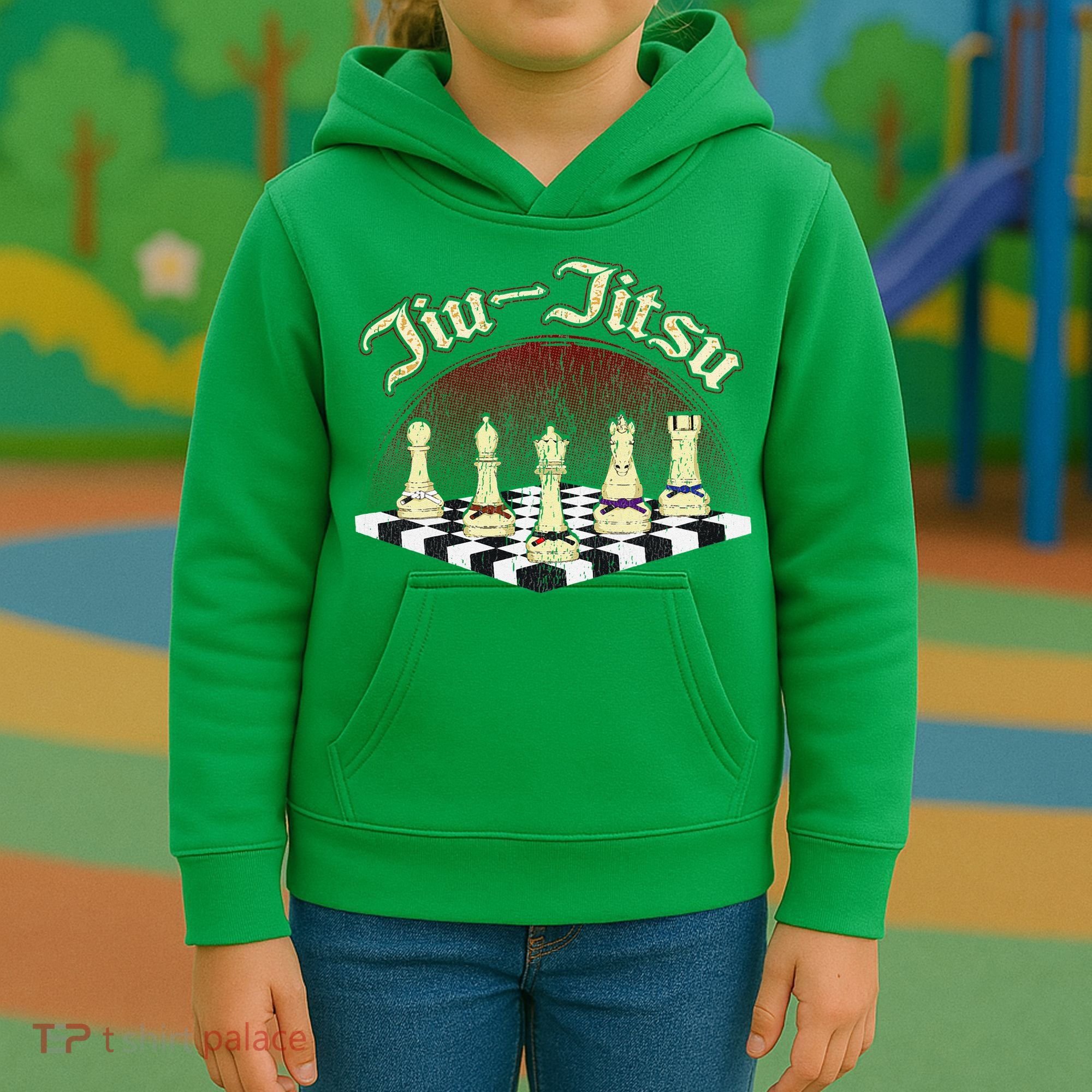 Brazilian Jiu Jitsu Chess Black Belt Kids Hoodie