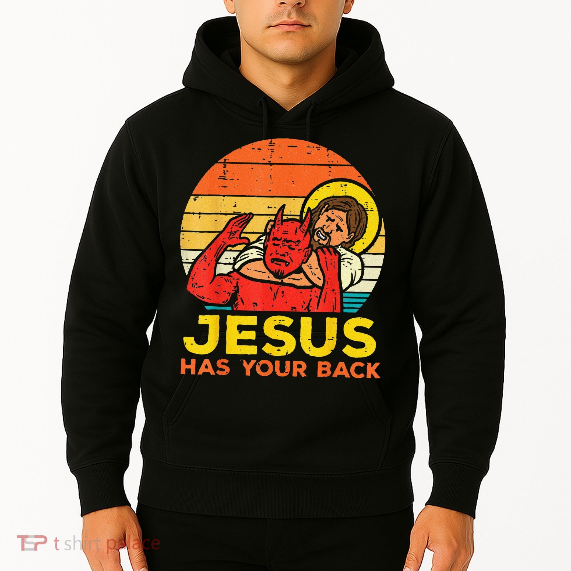 Brazilian Jiu Jitsu Jesus Jesus Has Your Back Hoodie