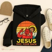 Brazilian Jiu Jitsu Jesus Jesus Has Your Back Hoodie thumb 4