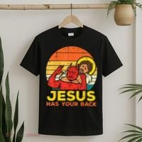 Brazilian Jiu Jitsu Jesus Jesus Has Your Back T-Shirt thumb 2