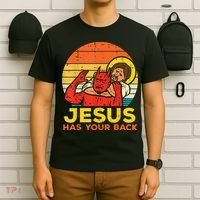 Brazilian Jiu Jitsu Jesus Jesus Has Your Back T-Shirt thumb 6