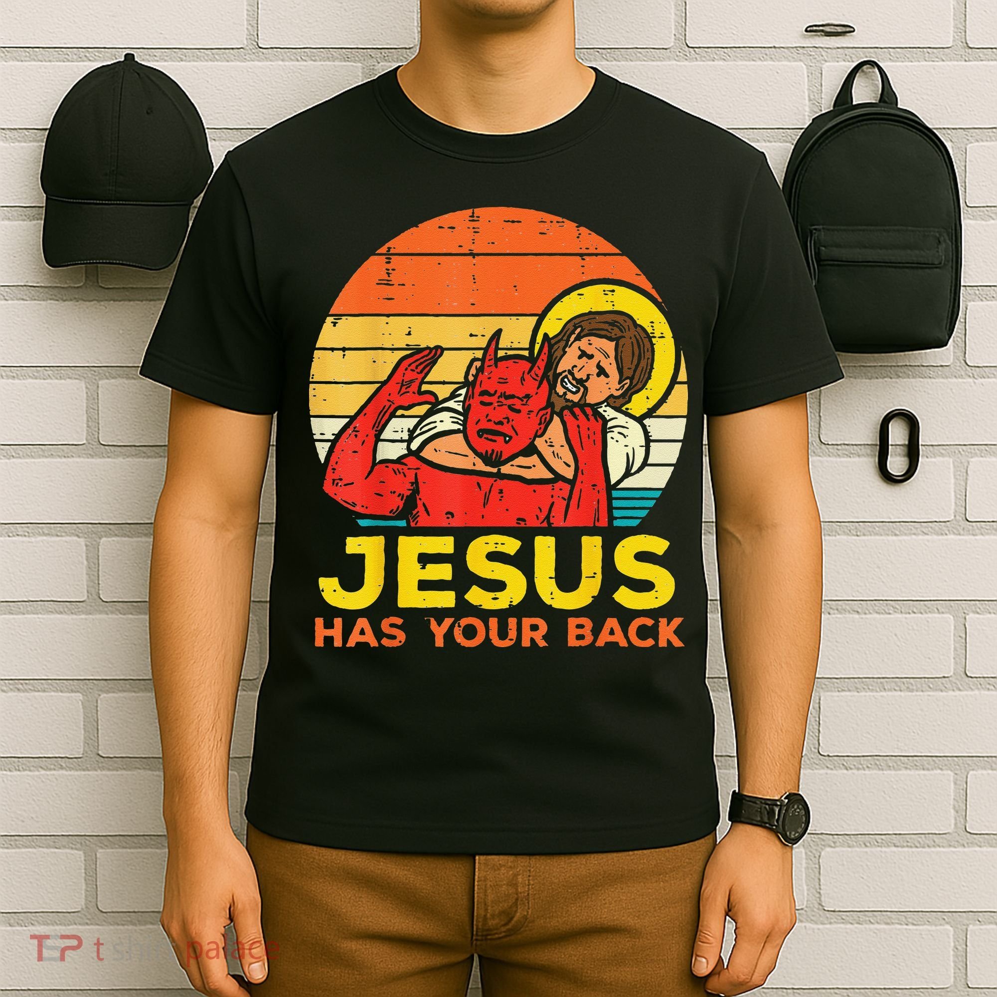 Brazilian Jiu Jitsu Jesus Jesus Has Your Back T-Shirt