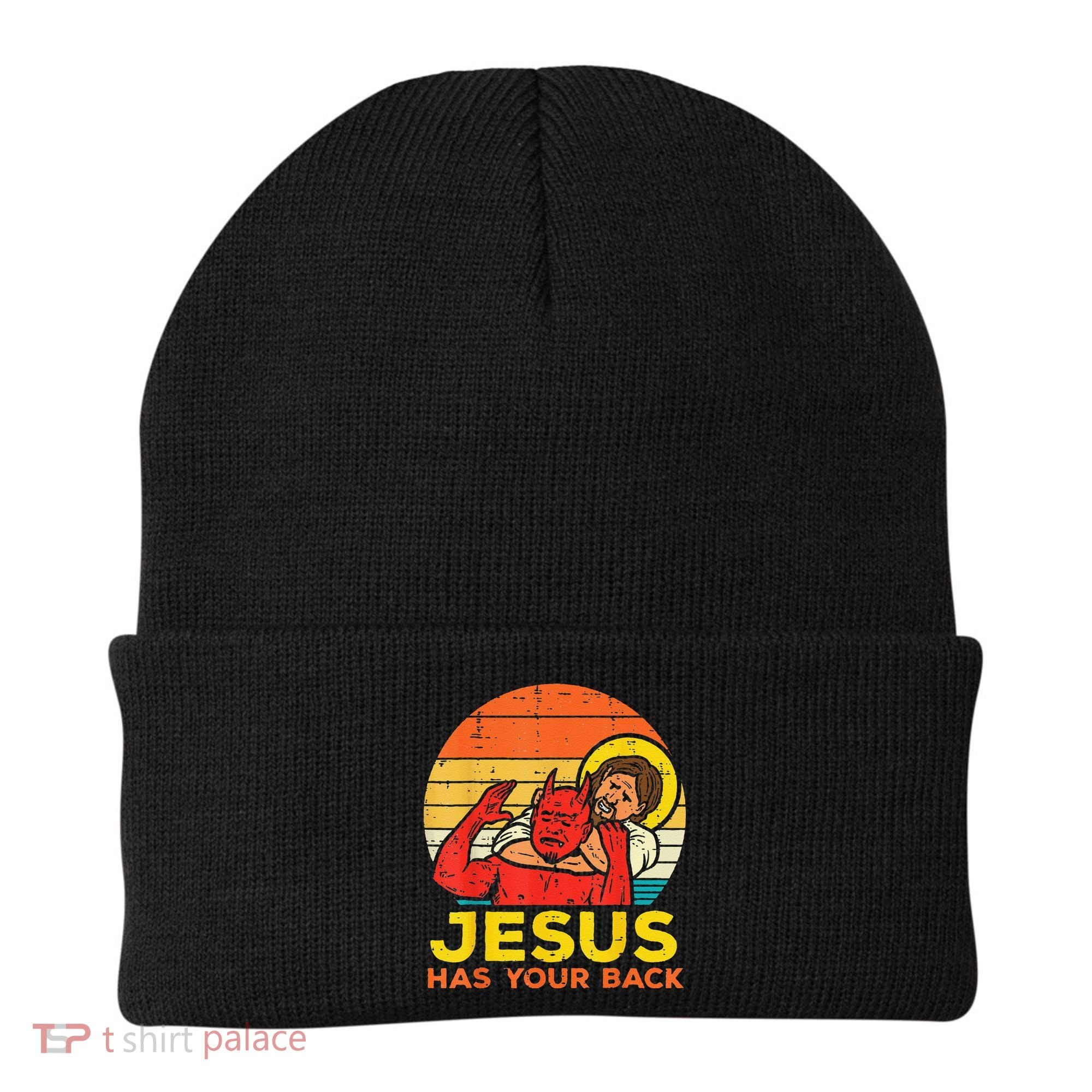 Brazilian Jiu Jitsu Jesus Jesus Has Your Back Beanie