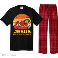 Brazilian Jiu Jitsu Jesus Jesus Has Your Back Pajama Set thumb 0