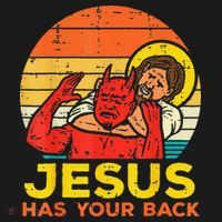 Brazilian Jiu Jitsu Jesus Jesus Has Your Back Women's Hoodie thumb 2