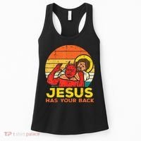 Brazilian Jiu Jitsu Jesus Jesus Has Your Back Women's Tank Top thumb 0