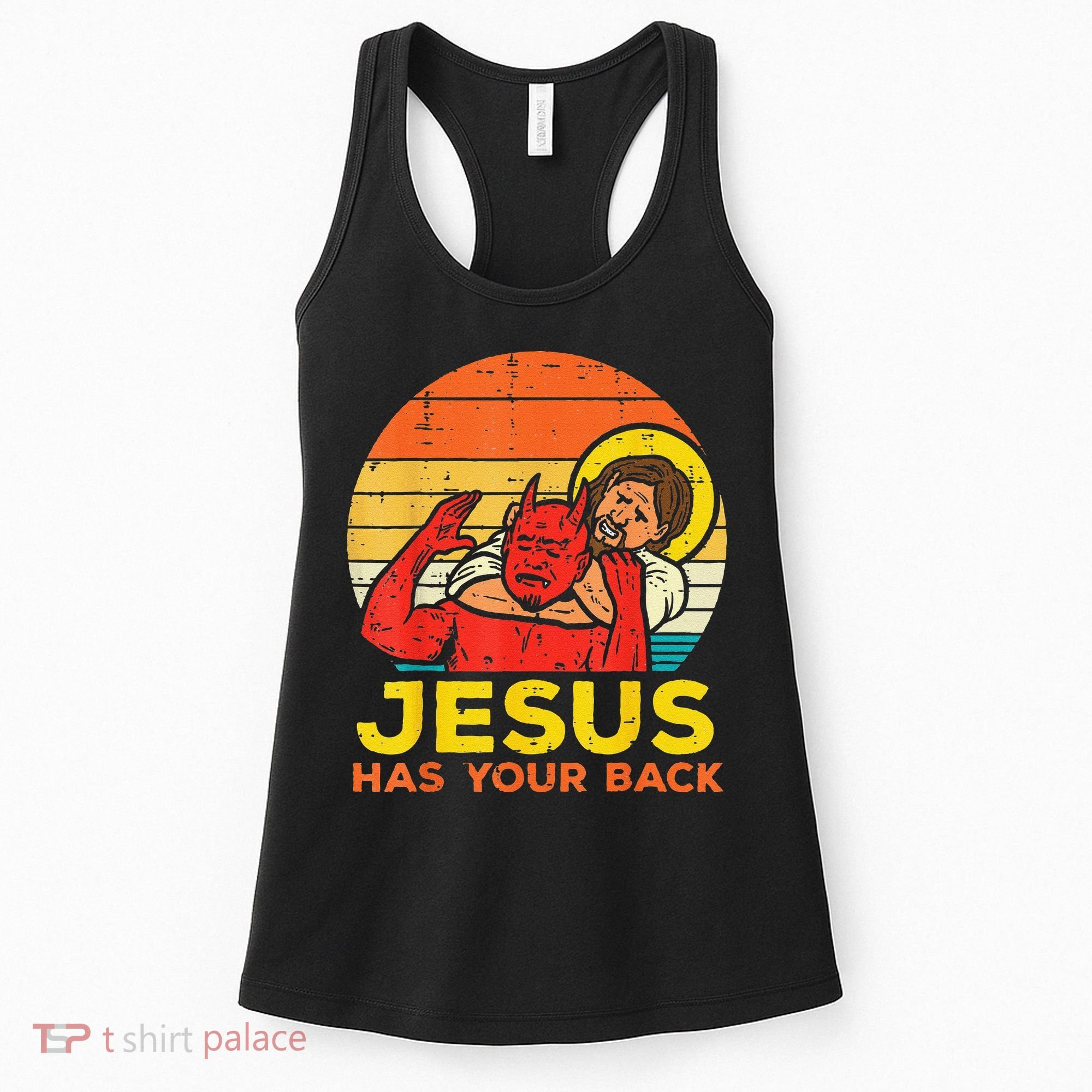 Brazilian Jiu Jitsu Jesus Jesus Has Your Back Women's Tank Top