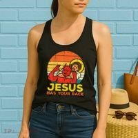 Brazilian Jiu Jitsu Jesus Jesus Has Your Back Women's Tank Top thumb 2