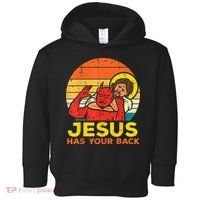 Brazilian Jiu Jitsu Jesus Jesus Has Your Back Toddler Hoodie thumb 0