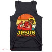 Brazilian Jiu Jitsu Jesus Jesus Has Your Back Tank Top thumb 0