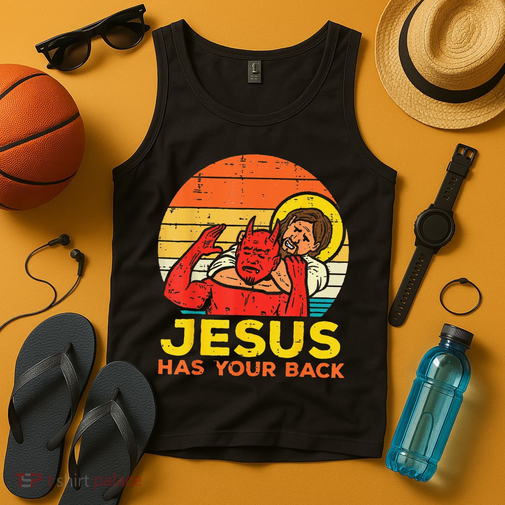 Brazilian Jiu Jitsu Jesus Jesus Has Your Back Tank Top