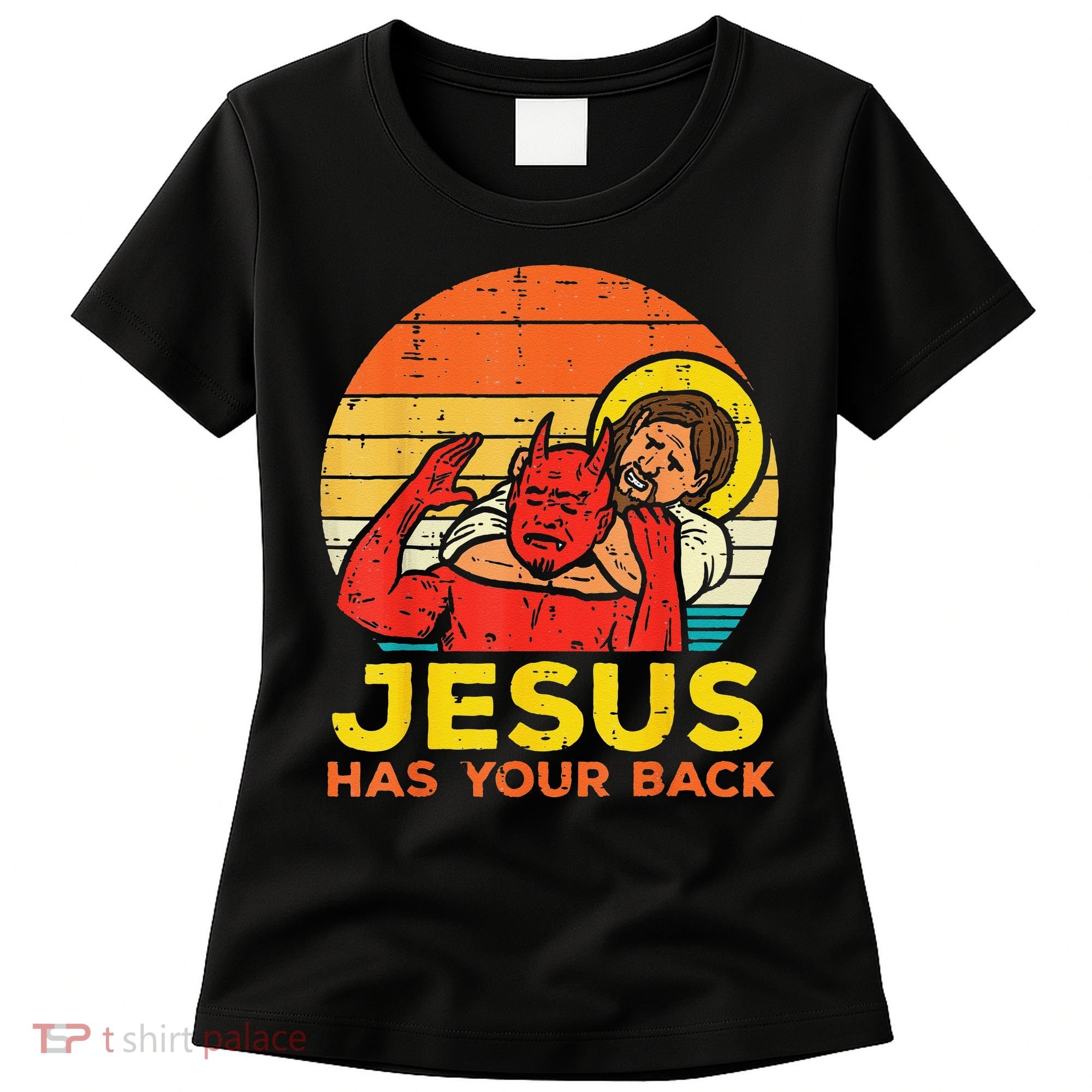 Brazilian Jiu Jitsu Jesus Jesus Has Your Back Women's T-Shirt