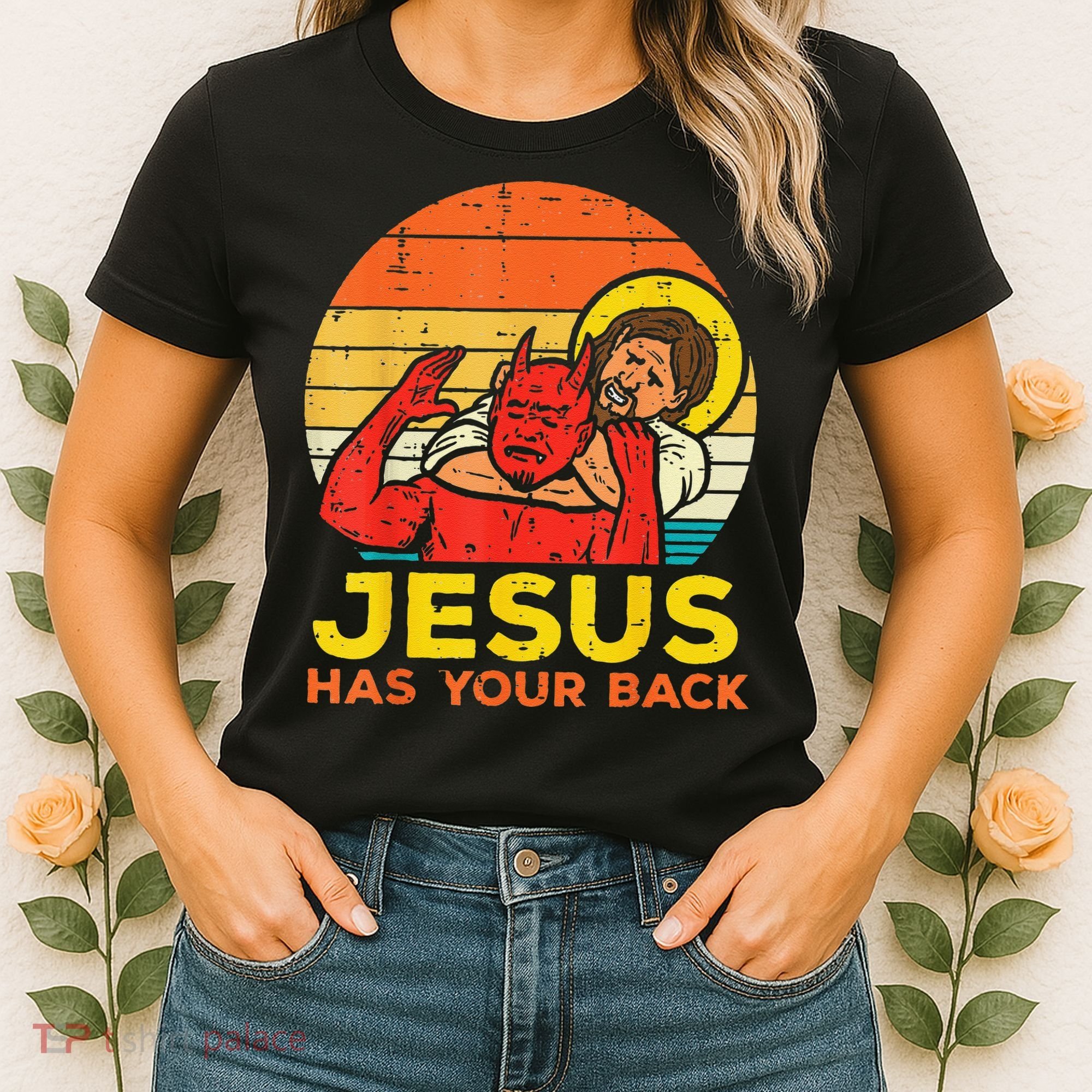Brazilian Jiu Jitsu Jesus Jesus Has Your Back Women's T-Shirt