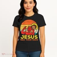 Brazilian Jiu Jitsu Jesus Jesus Has Your Back Women's T-Shirt thumb 4