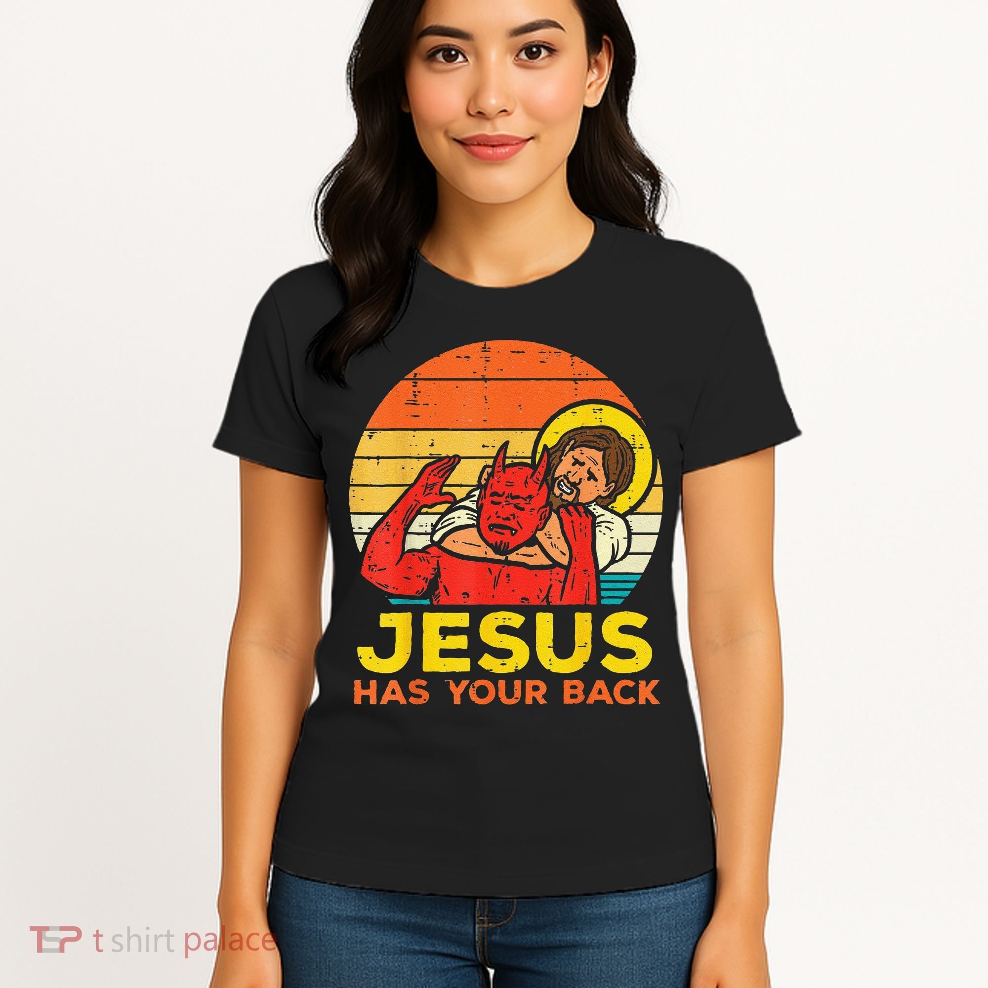 Brazilian Jiu Jitsu Jesus Jesus Has Your Back Women's T-Shirt