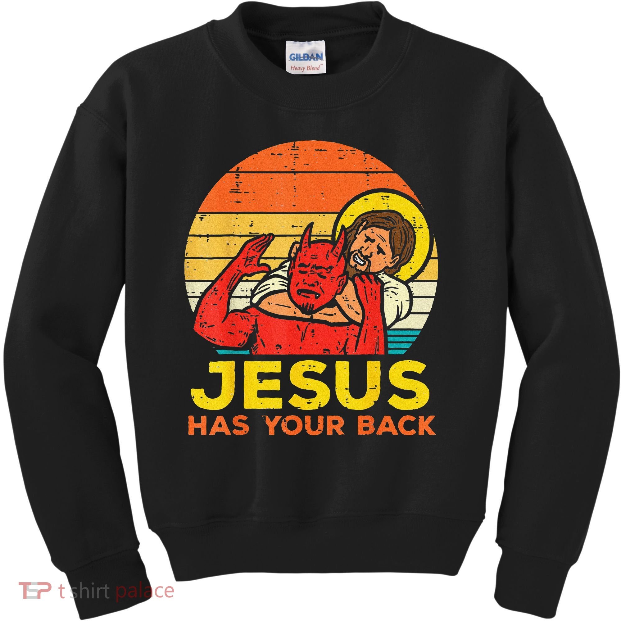 Brazilian Jiu Jitsu Jesus Jesus Has Your Back Kids Sweatshirt
