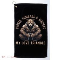 Brazilian Jiu Jitsu Bjj For Dad Boy Women Grappling Golf Towel thumb 0