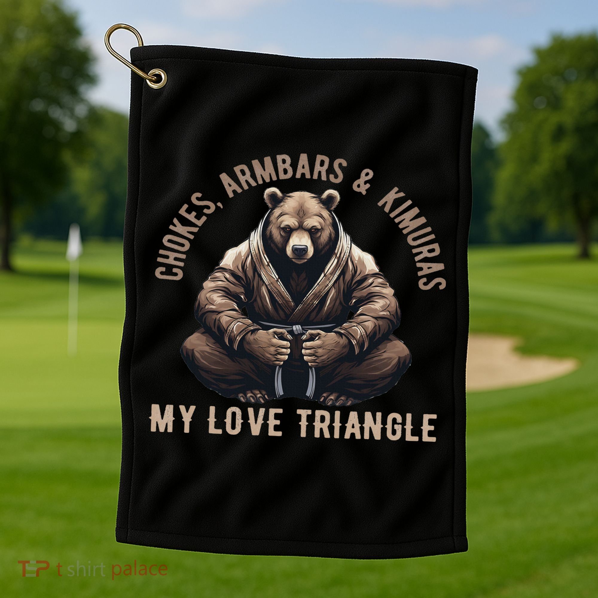 Brazilian Jiu Jitsu Bjj For Dad Boy Women Grappling Golf Towel