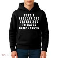 Just A Regular Dad Trying Not To Raise Communists Kids Hoodie thumb 4