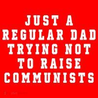 Just A Regular Dad Trying Not To Raise Communists Santa Hat thumb 1