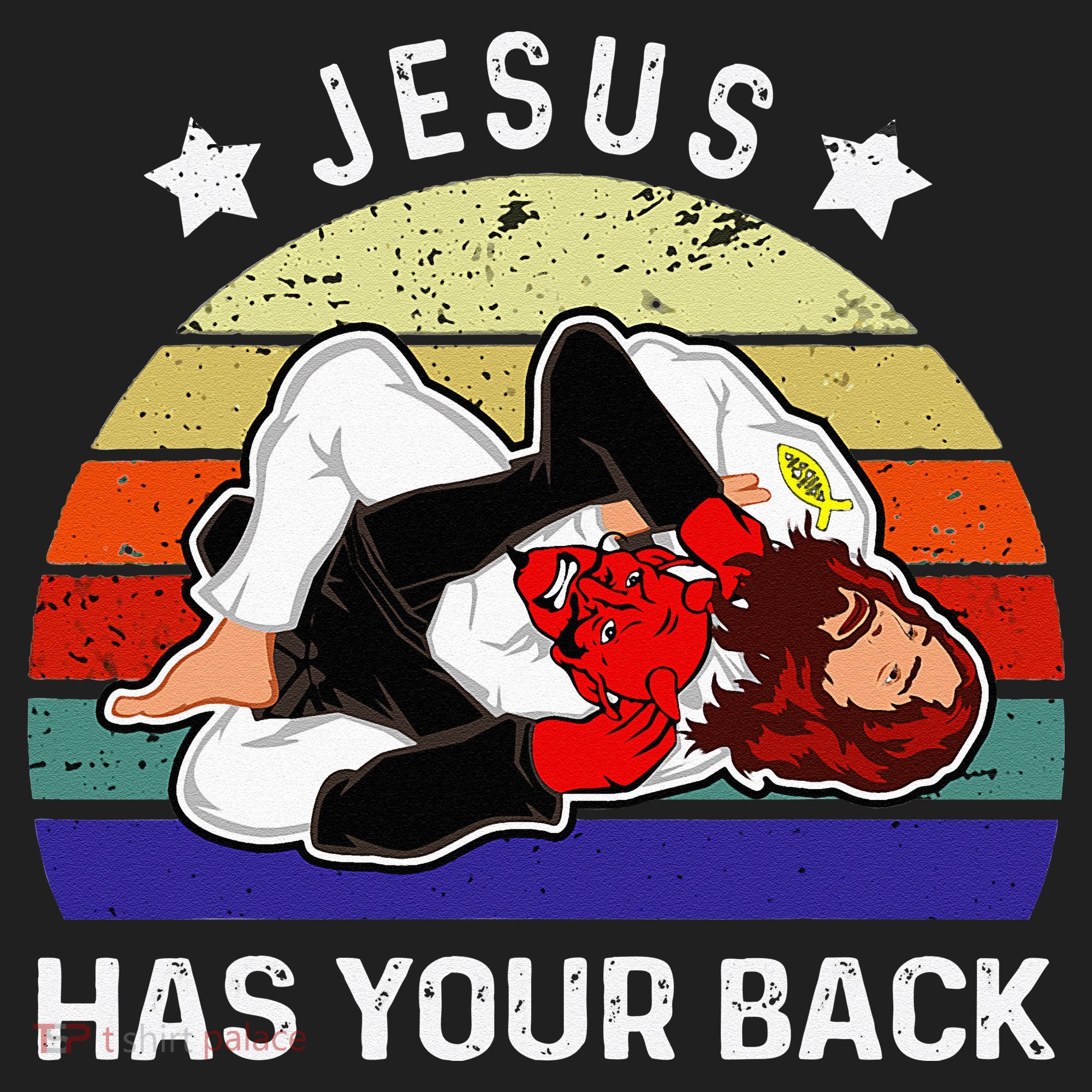 Brazilian Jiu Jitsu Jesus Jesus Has Your Back Women's Sweatshirt
