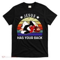 Brazilian Jiu Jitsu Jesus Jesus Has Your Back T-Shirt thumb 0