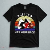 Brazilian Jiu Jitsu Jesus Jesus Has Your Back T-Shirt thumb 5