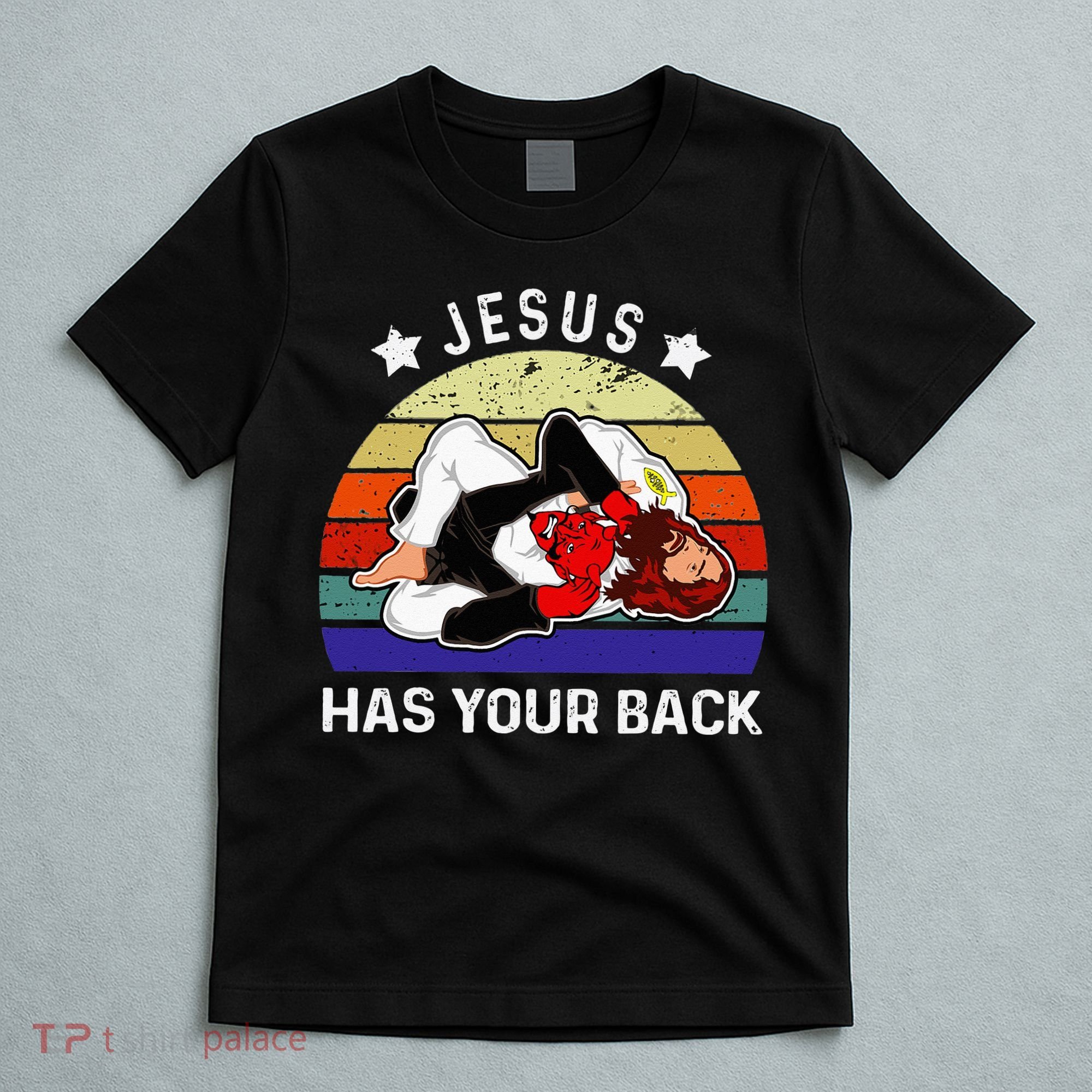 Brazilian Jiu Jitsu Jesus Jesus Has Your Back T-Shirt