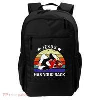 Brazilian Jiu Jitsu Jesus Jesus Has Your Back Backpack thumb 0