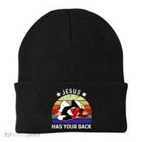 Brazilian Jiu Jitsu Jesus Jesus Has Your Back Beanie thumb 0