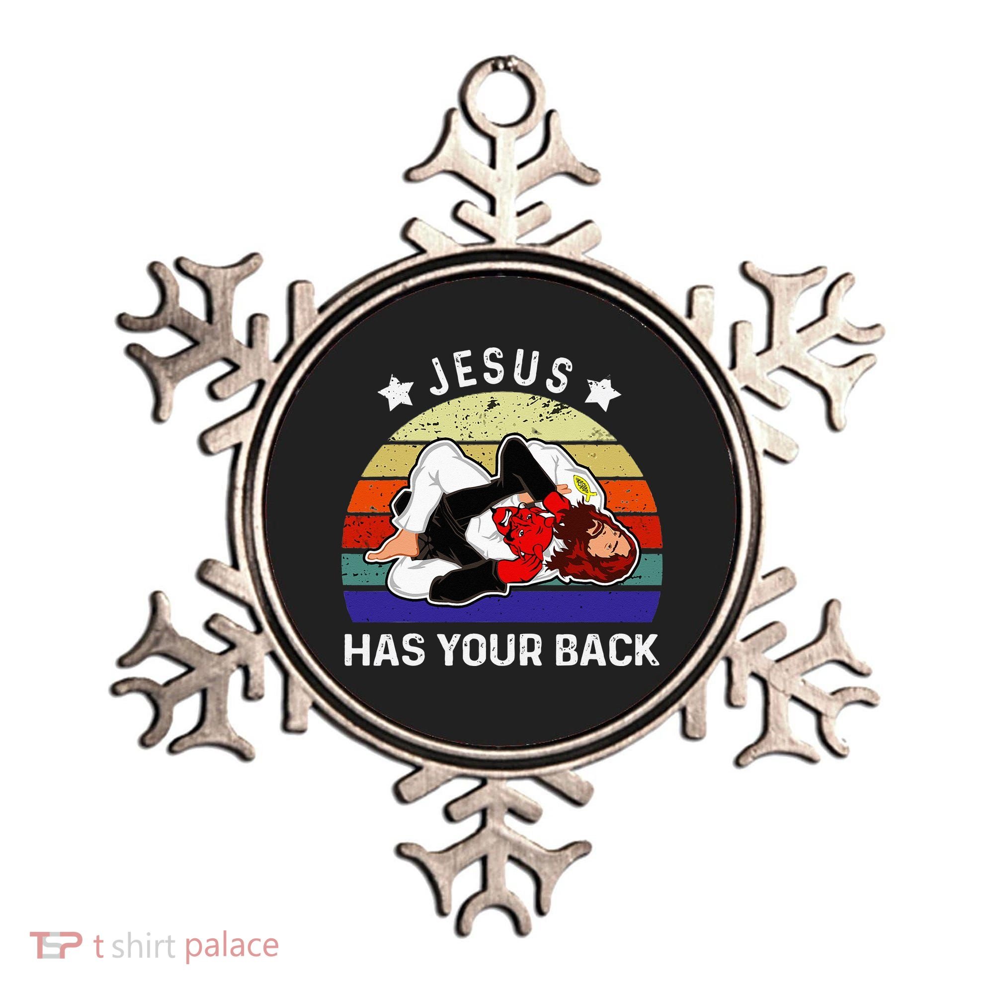 Brazilian Jiu Jitsu Jesus Jesus Has Your Back Ornament