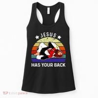 Brazilian Jiu Jitsu Jesus Jesus Has Your Back Women's Tank Top thumb 0