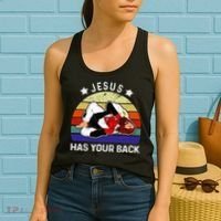 Brazilian Jiu Jitsu Jesus Jesus Has Your Back Women's Tank Top thumb 2