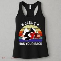 Brazilian Jiu Jitsu Jesus Jesus Has Your Back Women's Tank Top thumb 3