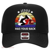 Brazilian Jiu Jitsu Jesus Jesus Has Your Back Hat thumb 0