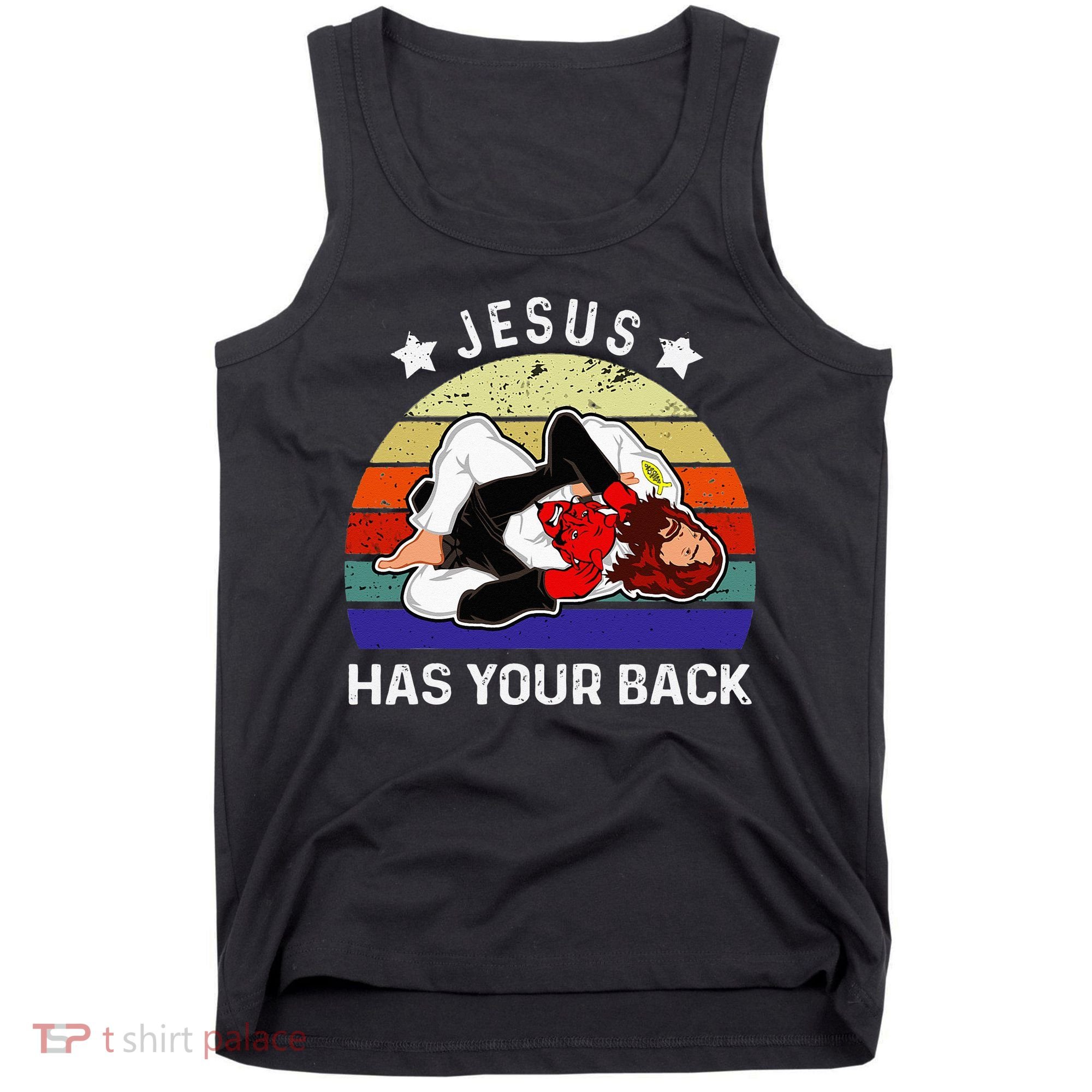 Brazilian Jiu Jitsu Jesus Jesus Has Your Back Tank Top
