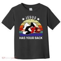Brazilian Jiu Jitsu Jesus Jesus Has Your Back Toddler T-Shirt thumb 0
