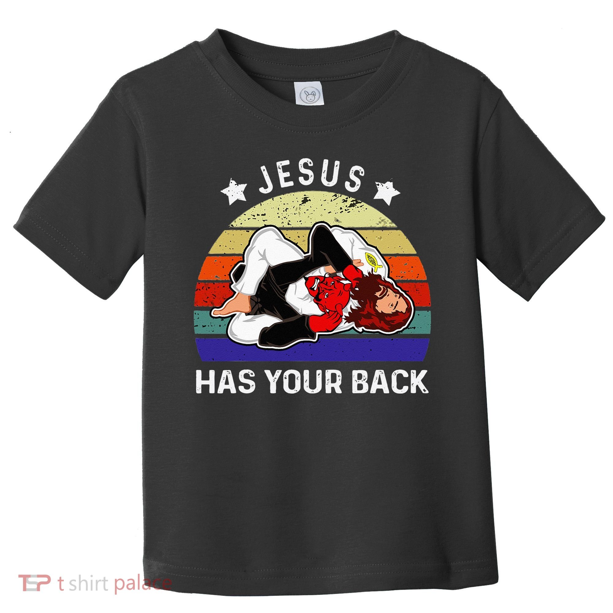 Brazilian Jiu Jitsu Jesus Jesus Has Your Back Toddler T-Shirt