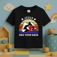 Brazilian Jiu Jitsu Jesus Jesus Has Your Back Toddler T-Shirt thumb 3