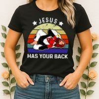 Brazilian Jiu Jitsu Jesus Jesus Has Your Back Women's T-Shirt thumb 2