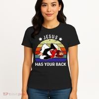 Brazilian Jiu Jitsu Jesus Jesus Has Your Back Women's T-Shirt thumb 4