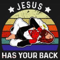 Brazilian Jiu Jitsu Jesus Jesus Has Your Back Women's T-Shirt thumb 6