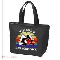 Brazilian Jiu Jitsu Jesus Jesus Has Your Back Tote Bag thumb 3