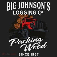 Big JohnsonS Logging Co. Packing Wood Funny Logger Women's Sweatshirt thumb 2