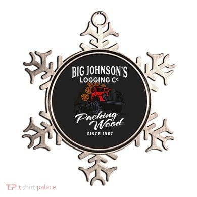 Big JohnsonS Logging Co. Packing Wood Funny Logger Ornament