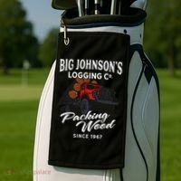 Big JohnsonS Logging Co. Packing Wood Funny Logger Golf Towel thumb 2