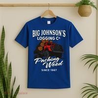 Big JohnsonS Logging Co. Packing Wood Funny Logger T-Shirt thumb 2