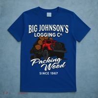 Big JohnsonS Logging Co. Packing Wood Funny Logger T-Shirt thumb 5