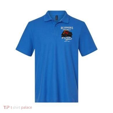 Big JohnsonS Logging Co. Packing Wood Funny Logger Polo